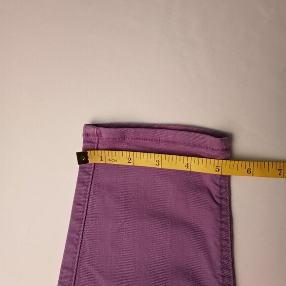 7 For All Mankind Jeans Size 32/14 The Skinny Low Rise Purple Color - Picture 10 of 10